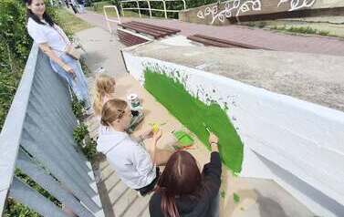 Mural na małym moście